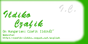 ildiko czafik business card